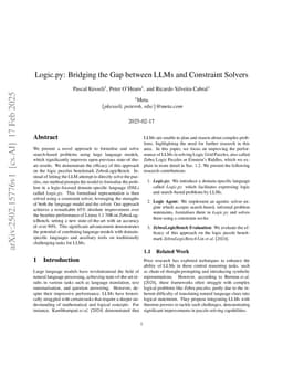 Logic.py: Bridging the Gap between LLMs and Constraint Solvers