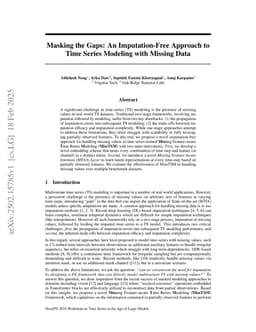 Masking the Gaps: An Imputation-Free Approach to Time Series Modeling with Missing Data