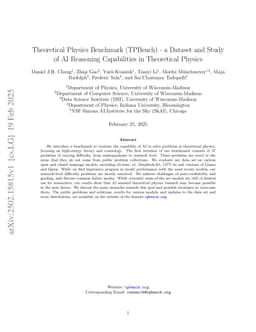 Theoretical Physics Benchmark (TPBench) -- a Dataset and Study of AI Reasoning Capabilities in Theoretical Physics