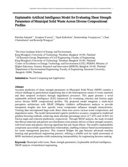 Explainable Artificial Intelligence Model for Evaluating Shear Strength Parameters of Municipal Solid Waste Across Diverse Compositional Profiles