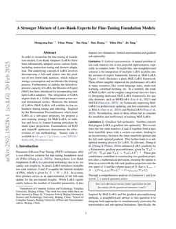 A Stronger Mixture of Low-Rank Experts for Fine-Tuning Foundation Models