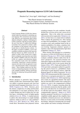 Pragmatic Reasoning improves LLM Code Generation
