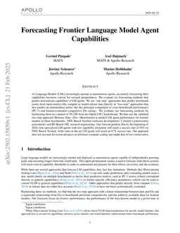 Forecasting Frontier Language Model Agent Capabilities