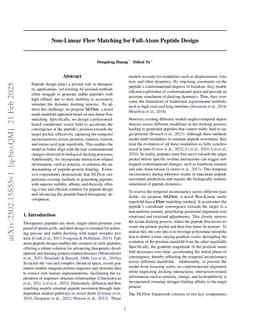 Non-Linear Flow Matching for Full-Atom Peptide Design