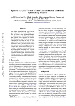 Synthetic vs. Gold: The Role of LLM-Generated Labels and Data in Cyberbullying Detection