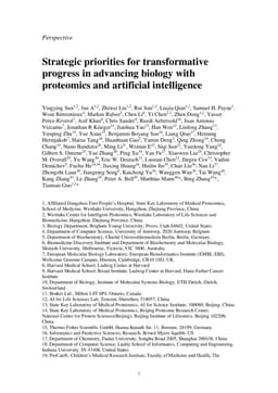 Strategic priorities for transformative progress in advancing biology with proteomics and artificial intelligence