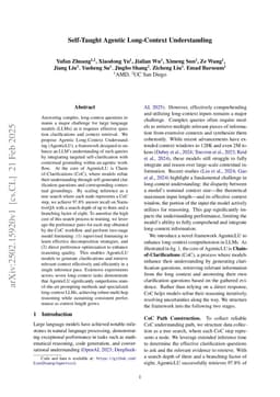 Self-Taught Agentic Long Context Understanding