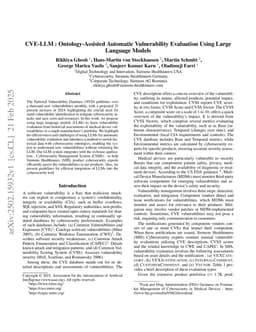 CVE-LLM : Ontology-Assisted Automatic Vulnerability Evaluation Using Large Language Models