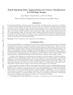 Patch Stitching Data Augmentation for Cancer Classification in Pathology Images