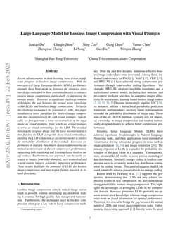 Large Language Model for Lossless Image Compression with Visual Prompts