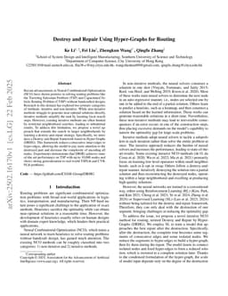 Destroy and Repair Using Hyper Graphs for Routing
