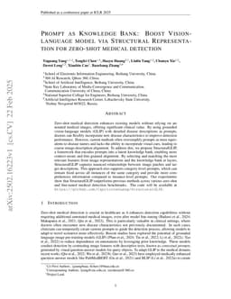 Prompt as Knowledge Bank: Boost Vision-language model via Structural Representation for zero-shot medical detection