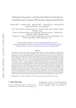 Pointmap Association and Piecewise-Plane Constraint for Consistent and Compact 3D Gaussian Segmentation Field