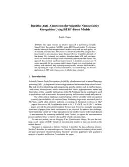 Iterative Auto-Annotation for Scientific Named Entity Recognition Using BERT-Based Models