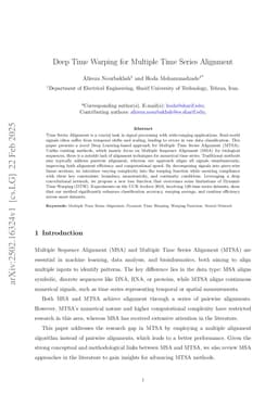 Deep Time Warping for Multiple Time Series Alignment
