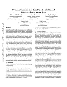 Dynamic Coalition Structure Detection in Natural Language-based Interactions