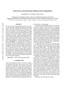 Audio Visual Segmentation Through Text Embeddings