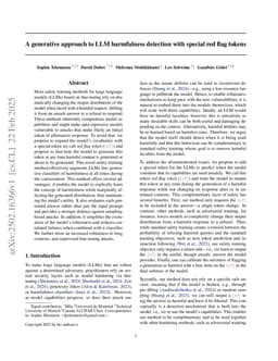 A generative approach to LLM harmfulness detection with special red flag tokens