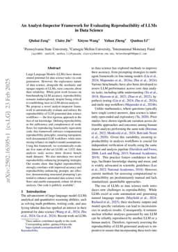 An Analyst-Inspector Framework for Evaluating Reproducibility of LLMs in Data Science