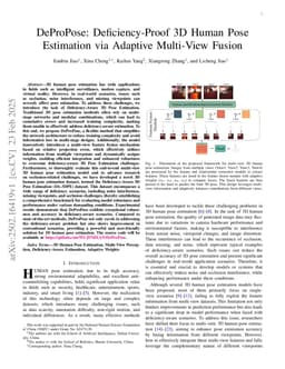 DeProPose: Deficiency-Proof 3D Human Pose Estimation via Adaptive Multi-View Fusion