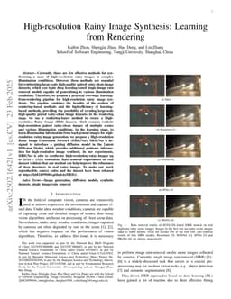 High-resolution Rainy Image Synthesis: Learning from Rendering