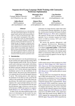 Sequence-level Large Language Model Training with Contrastive Preference Optimization