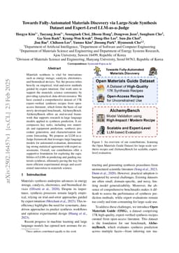 Towards Fully-Automated Materials Discovery via Large-Scale Synthesis Dataset and Expert-Level LLM-as-a-Judge