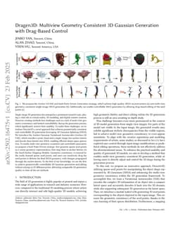 Dragen3D: Multiview Geometry Consistent 3D Gaussian Generation with Drag-Based Control