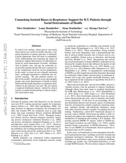 Unmasking Societal Biases in Respiratory Support for ICU Patients through Social Determinants of Health