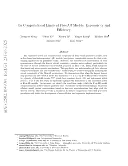 On Computational Limits of FlowAR Models: Expressivity and Efficiency