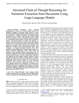 Advanced Chain-of-Thought Reasoning for Parameter Extraction from Documents Using Large Language Models