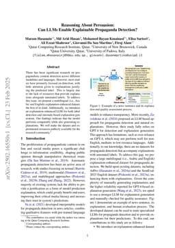 Reasoning About Persuasion: Can LLMs Enable Explainable Propaganda Detection?