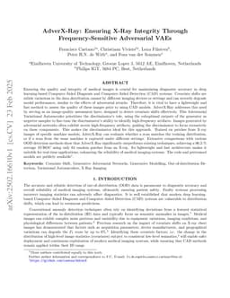 AdverX-Ray: Ensuring X-Ray Integrity Through Frequency-Sensitive Adversarial VAEs