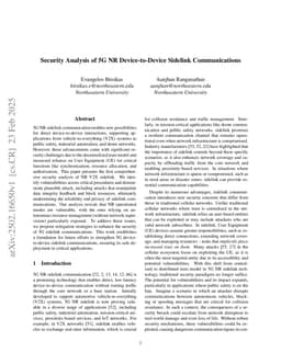 Security Analysis of 5G NR Device-to-Device Sidelink Communications