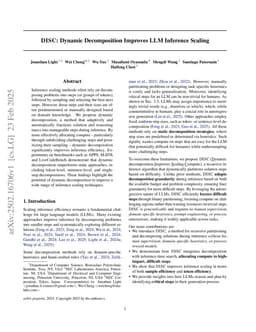 DISC: Dynamic Decomposition Improves LLM Inference Scaling