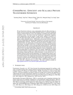 CipherPrune: Efficient and Scalable Private Transformer Inference