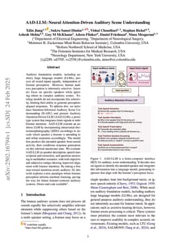 AAD-LLM: Neural Attention-Driven Auditory Scene Understanding