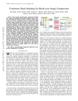 Continuous Patch Stitching for Block-wise Image Compression
