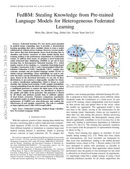 FedBM: Stealing Knowledge from Pre-trained Language Models for Heterogeneous Federated Learning