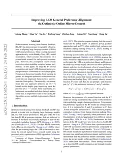 Improving LLM General Preference Alignment via Optimistic Online Mirror Descent