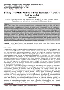 Utilizing Social Media Analytics to Detect Trends in Saudi Arabias Evolving Market