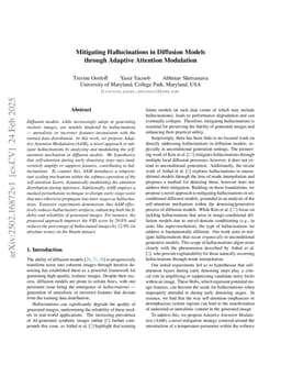 Mitigating Hallucinations in Diffusion Models through Adaptive Attention Modulation