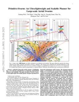 Primitive-Swarm: An Ultra-lightweight and Scalable Planner for Large-scale Aerial Swarms