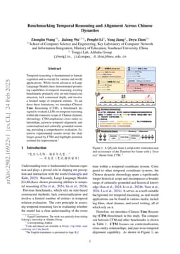 Benchmarking Temporal Reasoning and Alignment Across Chinese Dynasties