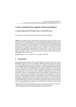 A survey of datasets for computer vision in agriculture