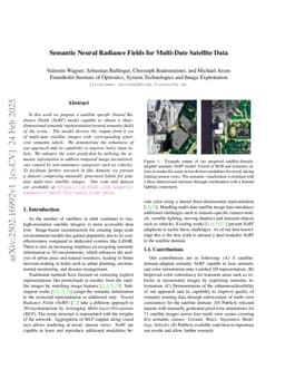 Semantic Neural Radiance Fields for Multi-Date Satellite Data