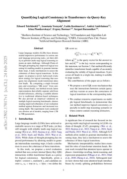 Quantifying Logical Consistency in Transformers via Query-Key Alignment