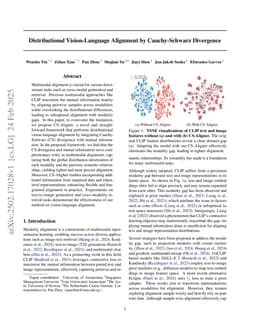 Distributional Vision-Language Alignment by Cauchy-Schwarz Divergence