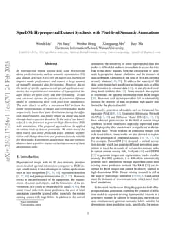 SpecDM: Hyperspectral Dataset Synthesis with Pixel-level Semantic Annotations