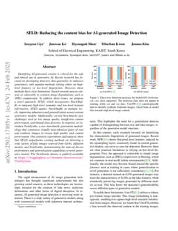 SFLD: Reducing the content bias for AI-generated Image Detection